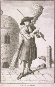 "Chairs to Mend" ، صرخات لندن ، c1750 بواسطة جم
