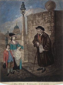 مغني القصة القديم يقف على زاوية شارع ، c1780 بواسطة جي آر سميث