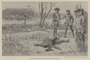 Alamance, the first battle of the revolution (litho)