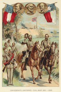 زي الكونفدرالية ، الحرب الأهلية 1861-1865 (ليثو ملون)