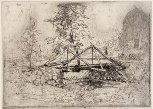 الجسر الخشبي بواسطة J. Alden Weir