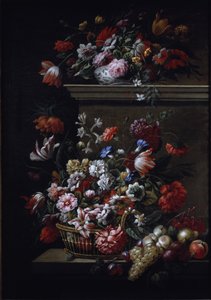 Still life of flowers (oil on canvas) بواسطة جي بي وبوجداني جاكوب مونوير