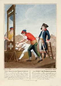 وفاة روبسبير (1758-1994) 28 يوليو 1794 منقوش بواسطة جيمس إيدناربيلا ، نشر 1799 بواسطة J. Beys