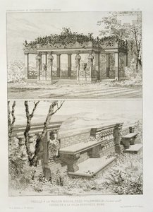 العريشة من La Maison Rouge بالقرب من Villemomble ، التي صممها Cordier ، وشرفة فيلا Borghese ، روما ، c.1880