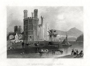 برج النسر ، قلعة كارنارفون ، كارنارفون ، شمال ويلز ، 1860