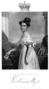 فيكتوريا ، ملكة بريطانيا العظمى وأيرلندا ، c1838