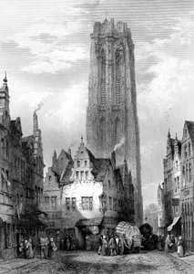 كاتدرائية Malines Mechelen ، أنتويرب ، بلجيكا ، القرن التاسع عشر.