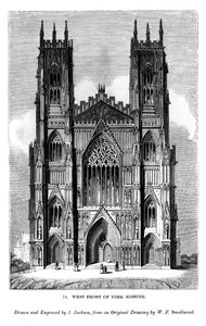 الواجهة الغربية لـ York Minster ، c1820-1830 1843