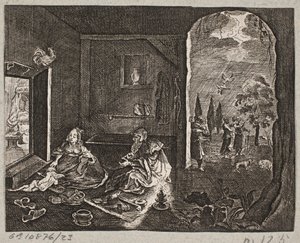 رسم توضيحي لآدم أوليريوس ، "روزنتال الفارسية لشاعر بارع شيش سعدي [...]" ، شليسفيغ 1660