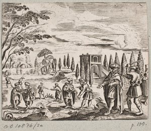 رسم توضيحي لآدم أوليريوس ، "روزنتال الفارسية لشاعر بارع شيش سعدي [...]" ، شليسفيغ 1660