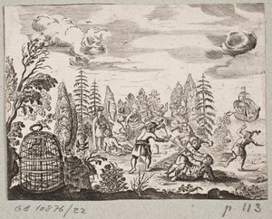 رسم توضيحي لآدم أوليريوس ، "روزنتال الفارسية لشاعر بارع شيش سعدي [...]" ، شليسفيغ 1660