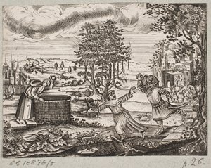 رسم توضيحي لآدم أوليريوس ، "روزنتال الفارسية لشاعر بارع شيش سعدي [...]" ، شليسفيغ 1660 بواسطة جي مولر