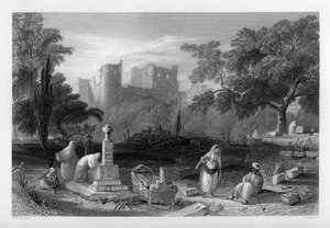 مقبرة تركية في صيدا ، لبنان ، 1841.