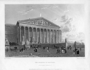 مجلس النواب ، المدخل الرئيسي ، باريس ، فرنسا ، 1822