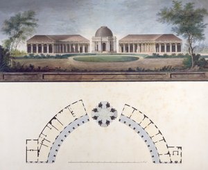 معبد الشمس في بايروث هيرميتاج c.1780 (مرحاض على ورق) بواسطة ساهر