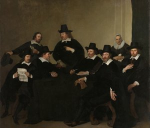 Regents Regents of the Nieuwe Zijds Institute for the Outdoor Relief of the Poor، Amsterdam، c 1650 بواسطة Jacob Adriaensz. Backer
