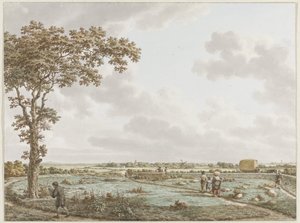 جبل تيبل في المناظر الطبيعية ، يُرى من Sint-Janskerkhof بالقرب من Laren جبل الطاولة بالقرب من Blaricum بأربعة وجوه (عنوان السلسلة)