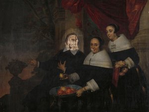 بورتريه لعائلة، حوالي 1650-1659 (زيت على قماش) بواسطة يعقوب فرانز فان دير ميرك