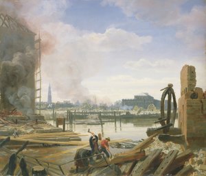 هامبورغ بعد الحريق ، 1842