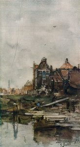 "المنازل القديمة ، أمستردام" ، c1870 بواسطة جاكوب هنريكوس ماريس