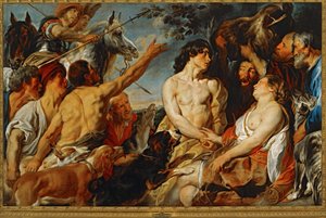 مليجر وأتالانتا ... (لوحة على قماش) بواسطة يعقوب جوردان