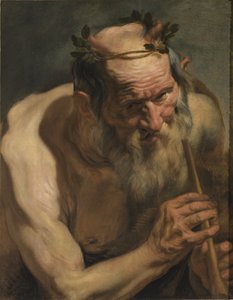 Satyr القديم يحمل الناي ، c.1620 بواسطة يعقوب جوردان