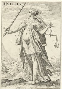 العدل (جوستيا) Iustitia (العنوان على الكائن)