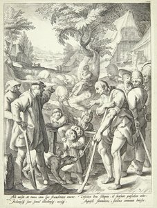 الابن الضال يُستأجر كخنازير بواسطة Karel van Mander I