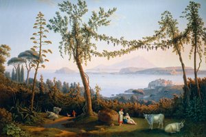 The Gulf of Pozzuoli, by Jacob Philipp Hackert بواسطة جاكوب فيليب هاكيرت