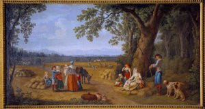 الحصاد في Carditello بالقرب من Caserta لوحة رسمها Jacob Philipp Hackert من Hackert d