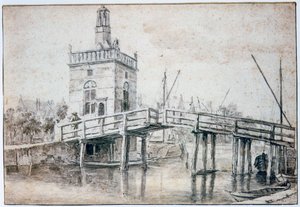 الجسر في ألكمار ، c1648-1682 بواسطة جاكوب فان روزديل