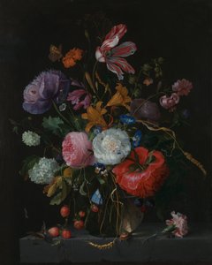 الزهور في إناء زجاجي ، ج .1670 بواسطة يعقوب فان والسكابيل