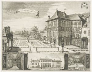 منظر لمنزل روبنز في أنتويرب منظر لمنزل هيلويرو في أنتويرب Party de la maison Hilwerue Aanvers 1692 (العنوان على الكائن) بواسطة جاكوبوس هاروين