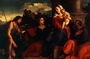 Sacred Conversation, c.1525 (oil on canvas)