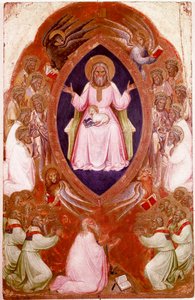 اللوحة المركزية لـ Polyptych of Revelation: رؤية القديس يوحنا الإنجيلي. Detrempe على الخشب لجاكوبيلو ألبيرجنو (1367-1397 تقريبًا) 1360-1390. جاليري ديل أكاديميا ، البندقية