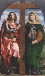 تمجيد الصليب. القديسين قسطنطين الكبير وهيلينا ، 1520-1522.