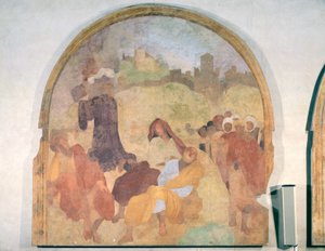 المسيح في البستان ، دورة من اللوحة الجدارية للعاطفة ، 1523-6 بواسطة جاكوبو بونتورمو