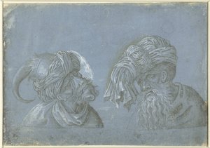 رأسان من الرجال مع غطاء الرأس رؤوس رجال بغطاء رأس غريب (عنوان السلسلة) بواسطة جاكوبو ريباندا (منسوب إلى)