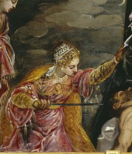 تفاصيل لوحة جوديث وهولوفرن، حوالي 1552-1555 (لوحة زيتية على قماش) بواسطة جاكوبو روبوستي تينتوريتو