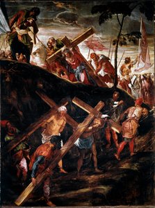 La Montee au Calvary (The Way of the Cross) (The Carriage of the Cross) Painting by Jacopo Robusti dit le Tintoret (Tintoretto) (1518-1594) 1566-1567 Sun. 515x390 cm venise, scuola di san Rocco بواسطة جاكوبو روبوستي تينتوريتو