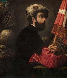 صورة لرجل مثل القديس جورج ، 1540-1550 بواسطة جاكوبو روبوستي تينتوريتو