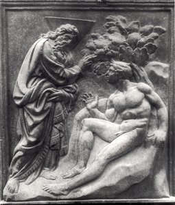 Creation of Adam, panel from the Porta Magna, c.1430 (marble)