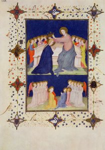 MS 11060-11061 ساعات من نوتردام: شكوى ، تتويج العذراء ، من "Tres Riches Heures du Duc de Berry"