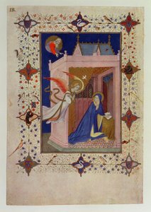 MS 11060-11061 ساعات من نوتردام: ماتينس ، البشارة ، من "Tres Riches Heures du Duc de Berry"