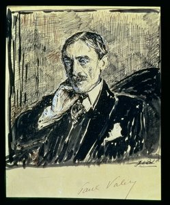 صورة للكاتب الفرنسي بول أمبرواز فاليري (1871-1945) (حبر على ورق) بواسطة جاك اميل بلانش