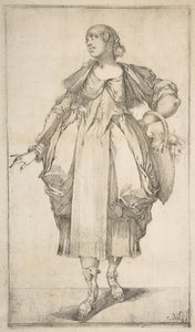 بستاني مع سلة على ذراعها ، من سلسلة Hortulanae ، 1612-16.