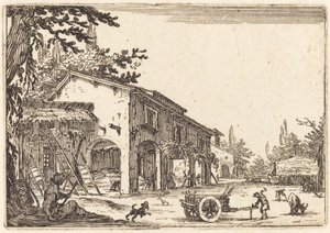 فناء مزرعة ، ج. 1622. بواسطة جاك كالوت