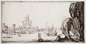 Harbour (pen & brown ink on paper) بواسطة جاك كالوت