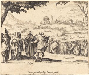 يسوع مع الفريسيين 1635. بواسطة جاك كالوت