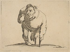 LEstropie a la Crutch and La Jambe de Bois The Cripple with Crutch and a Wooden ...، 1616-22. بواسطة جاك كالوت